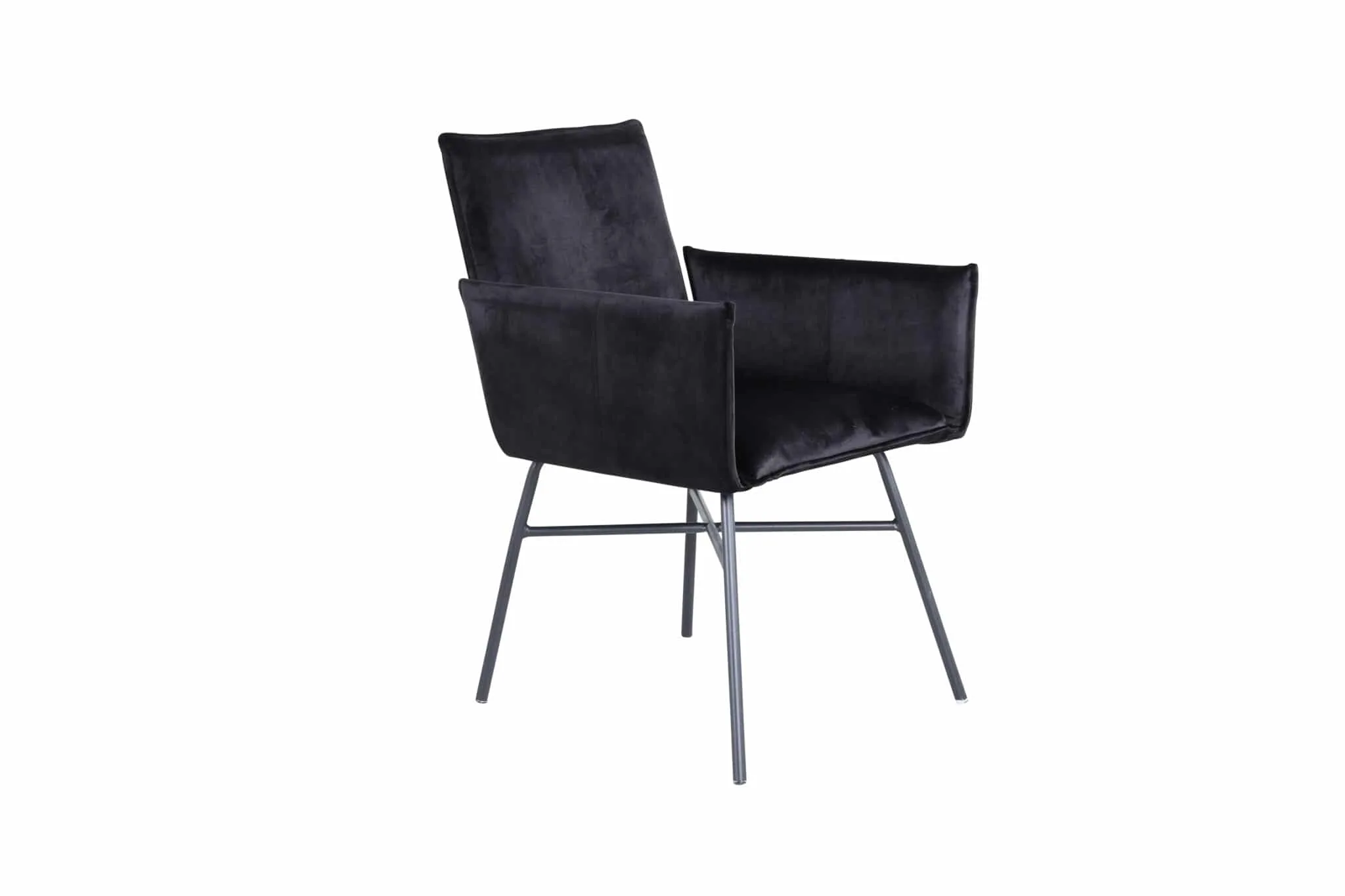 Pippi Chair karm - Black / Black Velvet