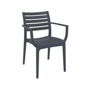 Artemis - En klassisk och modern stol med armstöd<span> - </span>Mörkgrå