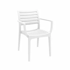 Artemis - En klassisk och modern stol med armstöd<span> - </span>Vit