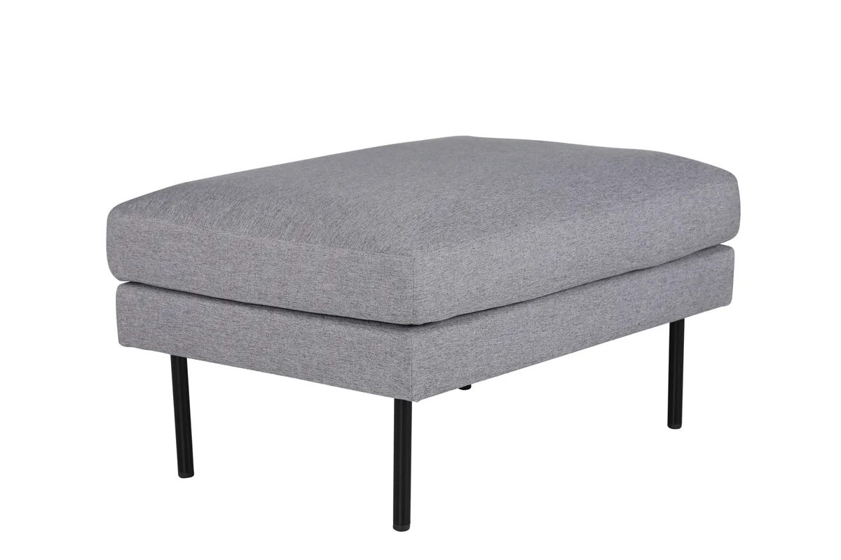 Zoom Ottoman - Black / Steel Grey Fabric