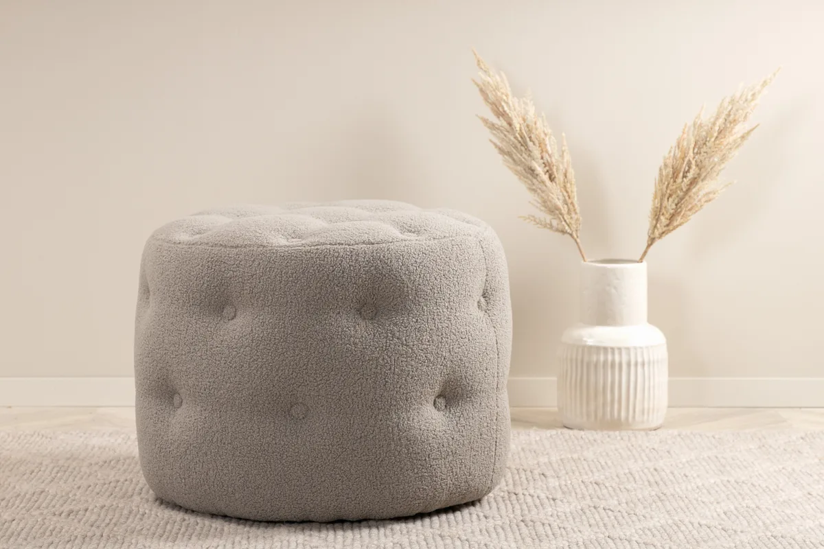 Benjamin Pouf -  / Greige Teddy