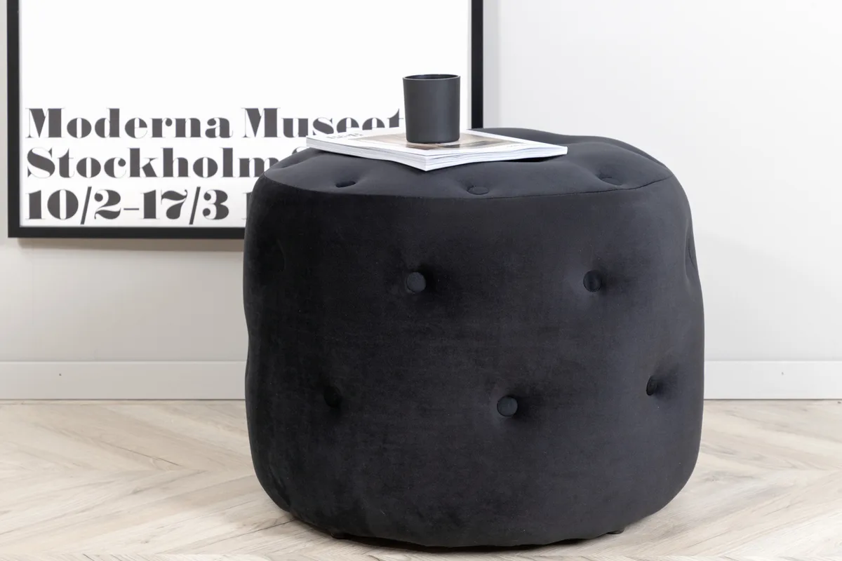 Benjamin Pouf -  / Black Velvet