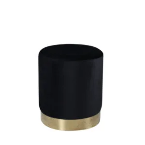 Benji Pouf - Brass / Black Velvet