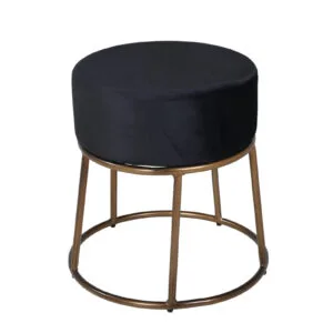 Pippi Pouf - Distressed Copper / Black Velvet