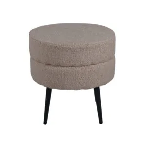 Pot Pouf - Black / Beige Teddy