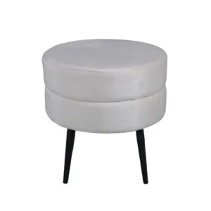 Pot Pouf - Black / Beige Velvet