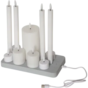 LED Candle Flamme Charge Mix 6-pack