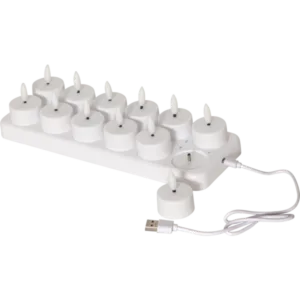 LED Värmeljus 4-pack Flamme Charge