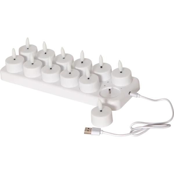 LED Värmeljus 4-pack Flamme Charge