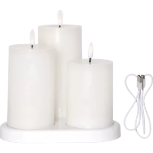 LED Blockljus 3-pack Flamme Charge 6-pack.