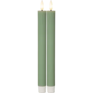 LED Antikljus 20-pack Flamme Stripe (Grön)