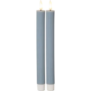 LED Antikljus 20-pack Flamme Stripe (Blå)