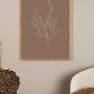 Drawed leaf Poster