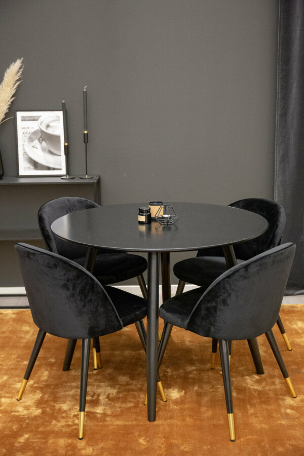 Matgrupp Plaza med stolarna Velvet