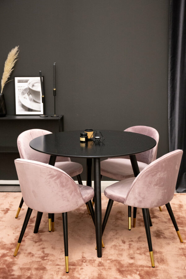 Matgrupp Plaza med stolarna Velvet
