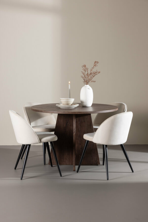 Bootcut Matbord med Velvet Matstol