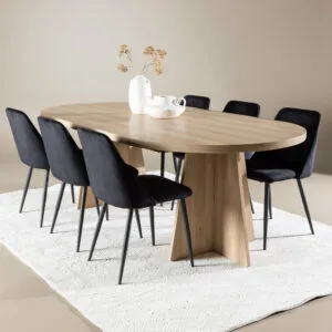 Bootcut Matbord med Night Matstol