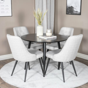 Matgrupp Plaza med stolarna Velvet Deluxe
