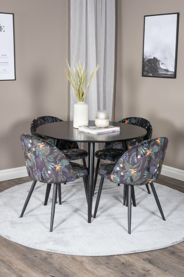 Matgrupp Plaza med stolarna Velvet