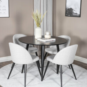 Matgrupp Plaza med stolarna Velvet