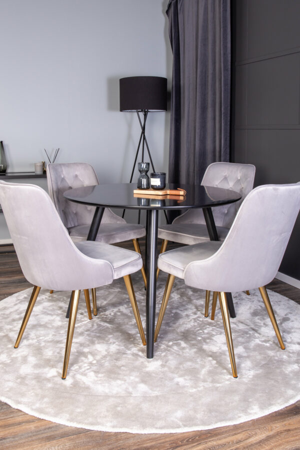 Matgrupp Plaza med stolarna Velvet Deluxe