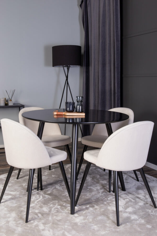 Matgrupp Plaza med stolarna Velvet