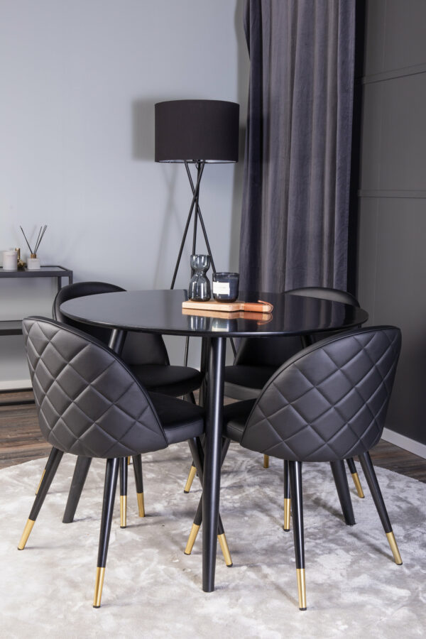 Matgrupp Plaza med stolarna Velvet