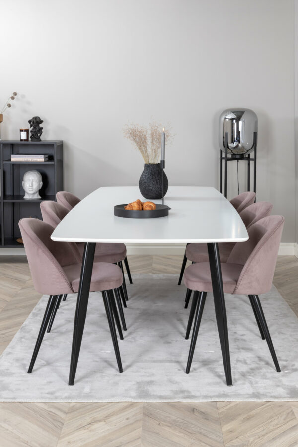 Matgrupp Polar med stolarna Velvet