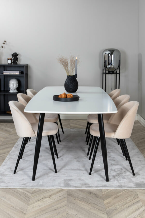 Matgrupp Polar med stolarna Velvet