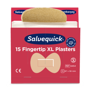 XL Fingertip Plasters Textile 15 pcs 6 Refill