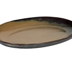 Oval serveringstallrik (Grön)