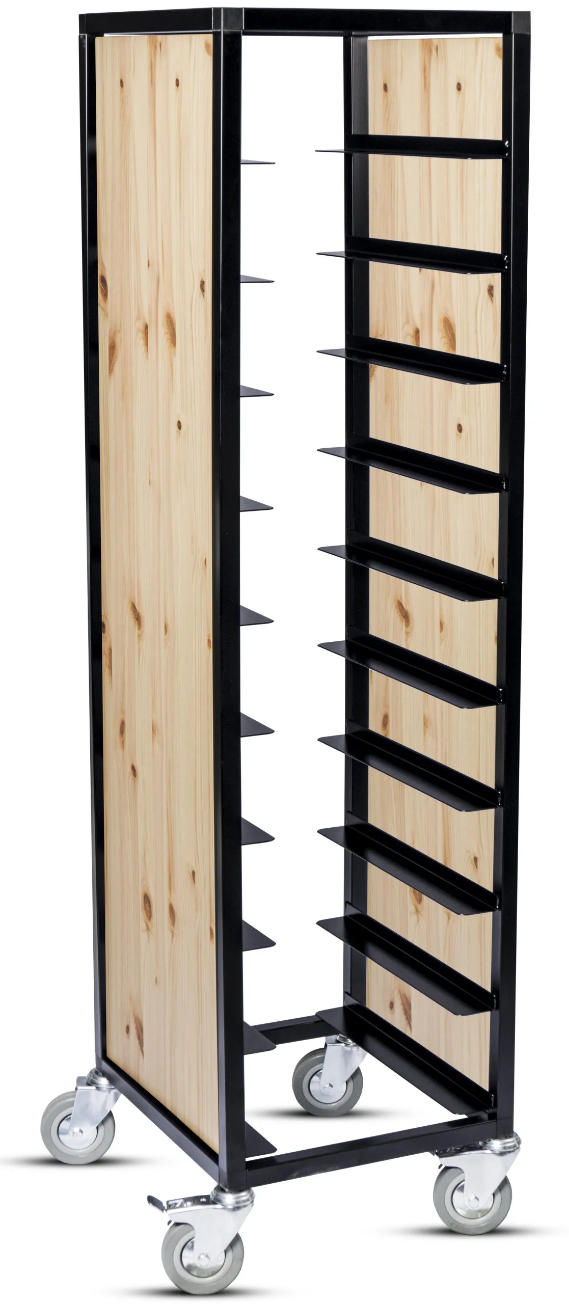 Brickvagn, enkel 280x360 mm, svart, natur sida