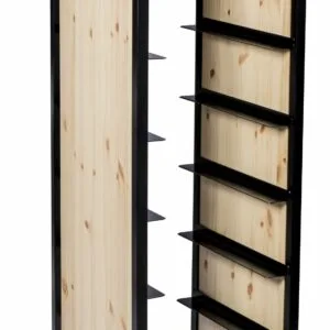 Brickvagn för 8st 330x430 mm, svart, natur sida