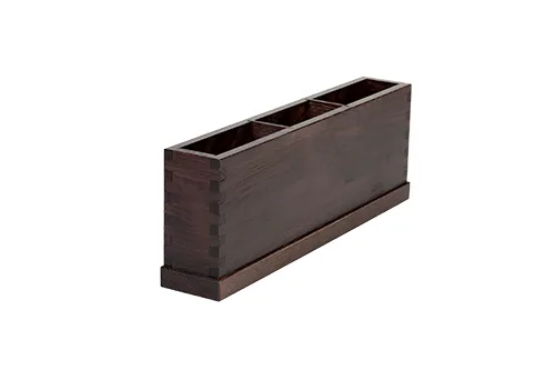 Besticklåda med 3 fack(Svart Havana)