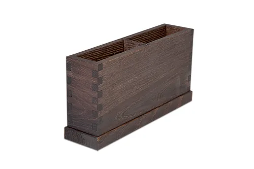 Besticklåda med 2 fack(Svart Havana)