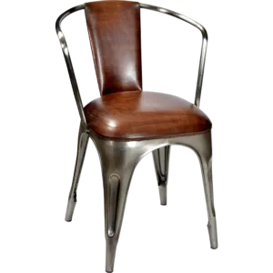 Vadderad vardags stol 2 pack - glänsande och brun