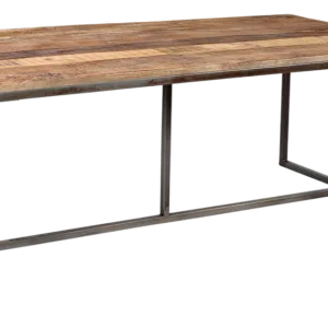 Ronaldo Matbord - Plåt av mangoträ och bas klar pulverlackerad