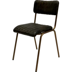 Diner stol med lädersäte (4-pack)