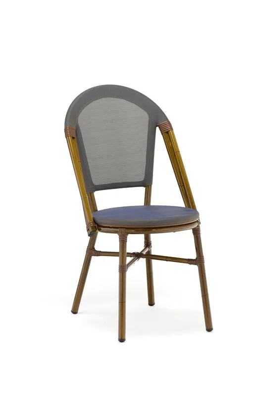 STOL PARIS RUND MÖRK MÄSSING