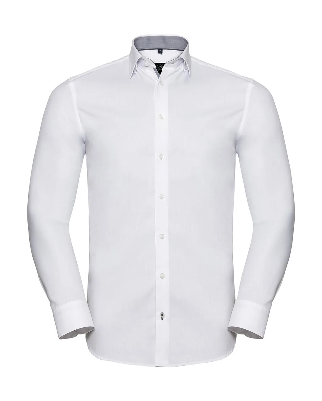 Tailored Contrast Herringbone Shirt LS