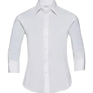 Ladies` 3/4 Sleeve Easy Care Fitted Shirt