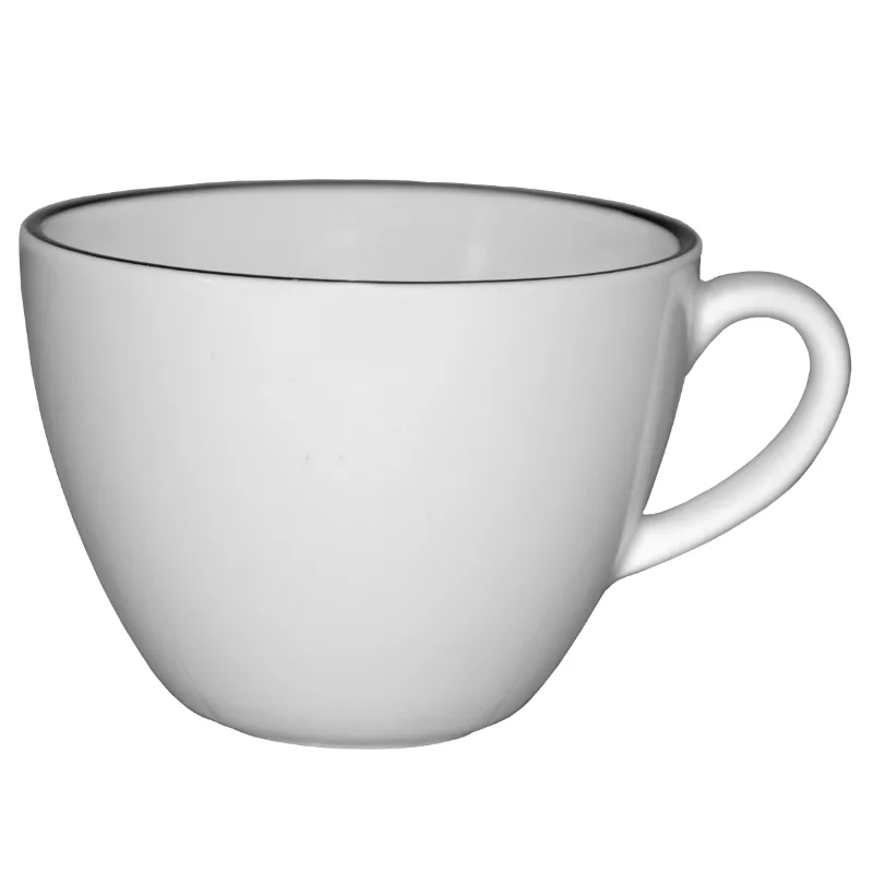 Kaffekopp med svart rand  20cl