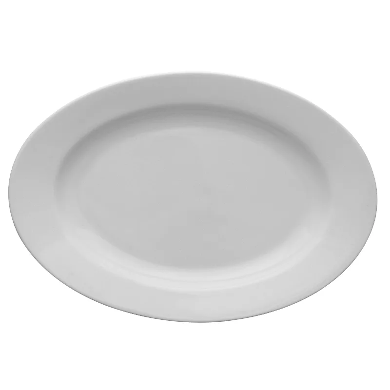 Tallrik oval vit 33cm