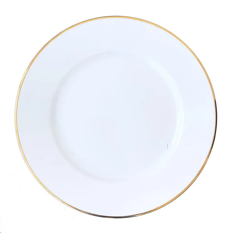 Tallrik rund med guldrand 26,5cm