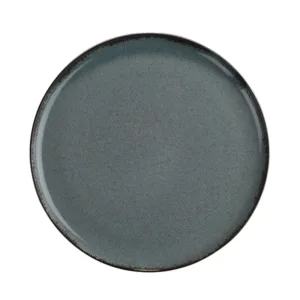 Tallrik flat 24cm gråblå