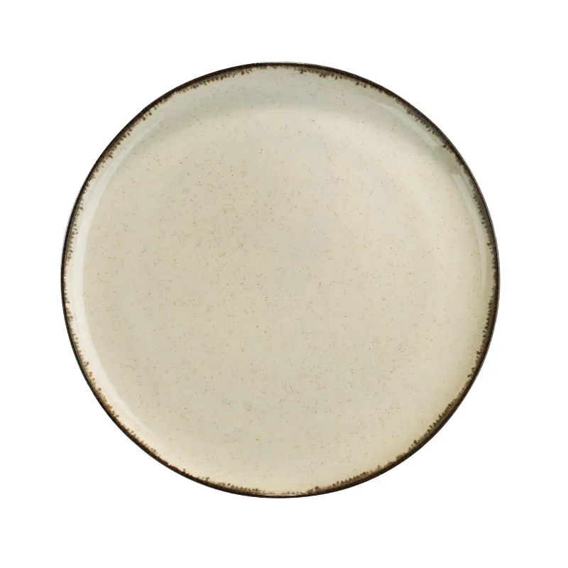 Tallrik flat 24cm beige