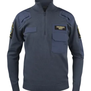 Natotröja med ½ zip & krage