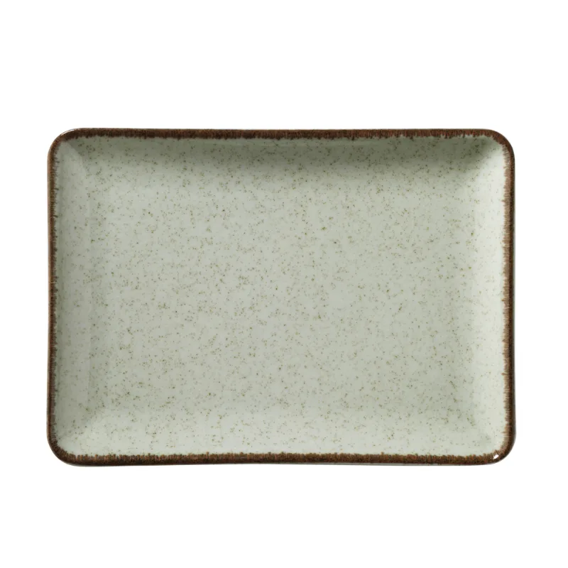 Tallrik flat 27X20cm grön
